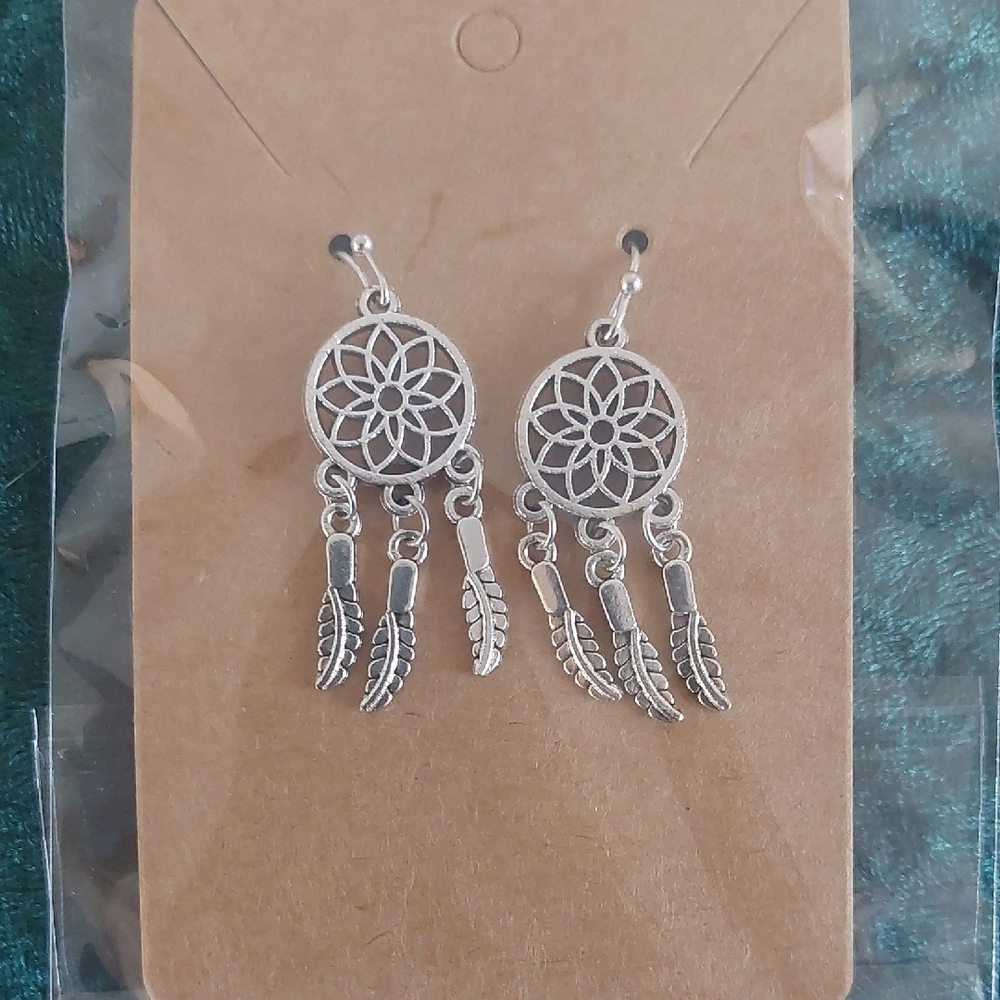 Silver Dreamcatcher Earrings